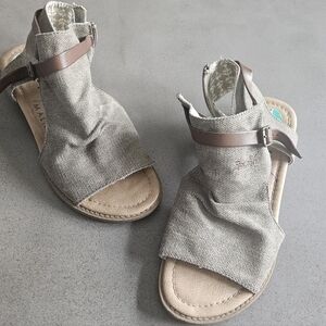 Blowfish Women's Sandals in Gray/tan and Brown Sz 8